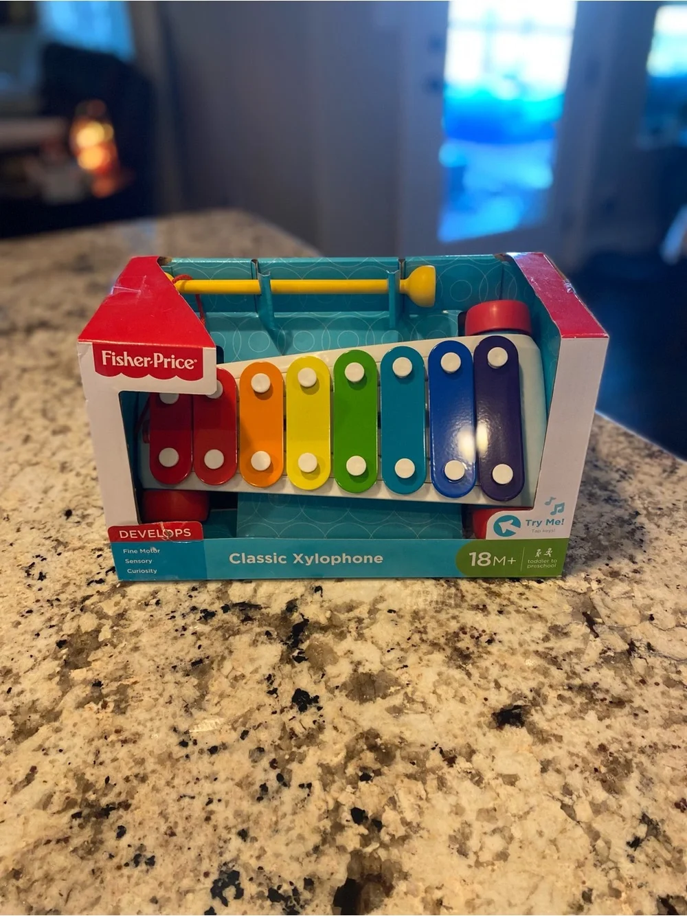 Fisher-Price Bright Rainbow Xylophone - Red Orange Yellow Green Teal Blue Purple